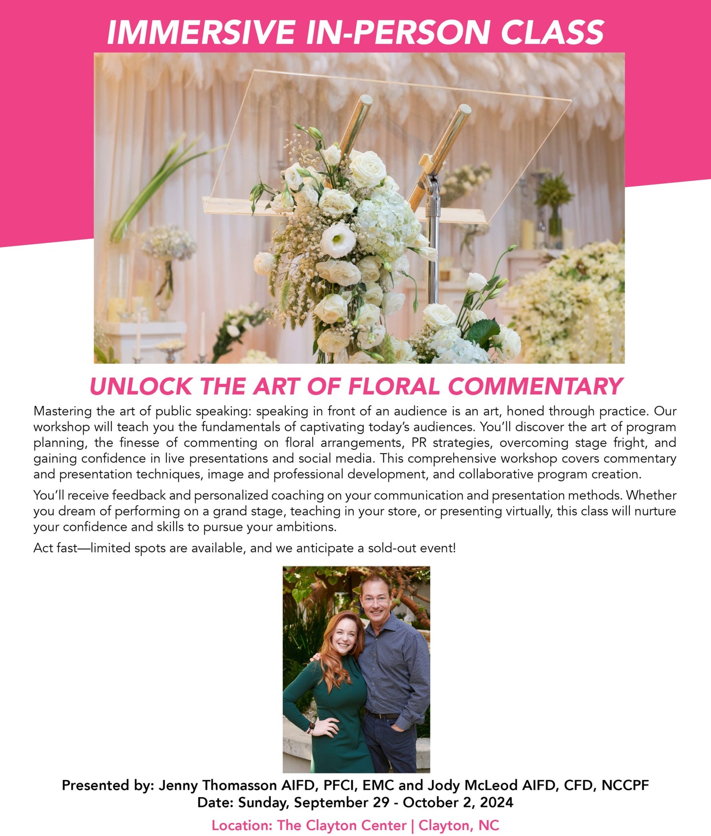 Unlock the Art of Floral Commentary - An Immersive In-person Class - September 29 – October 2, 2024