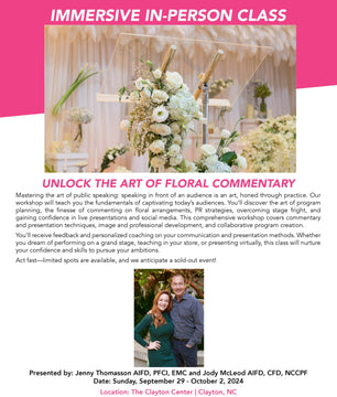 Unlock the Art of Floral Commentary - An Immersive In-person Class - September 29 – October 2, 2024